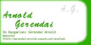 arnold gerendai business card